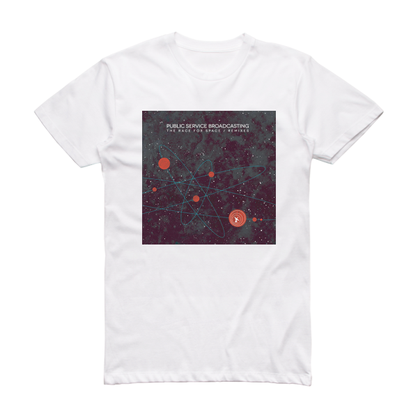 Public Service Broadcasting The Race For Space Remixes Album Cover T-Shirt White