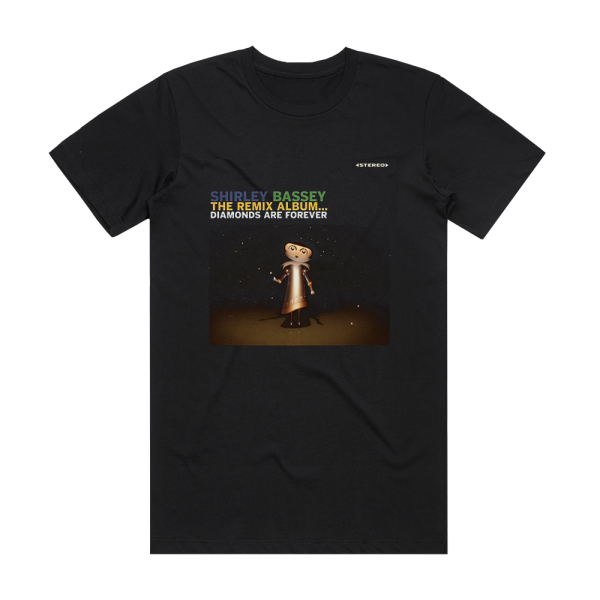 Shirley Bassey The Remix Album Diamonds Are Forever 2 Album Cover T-Shirt Black