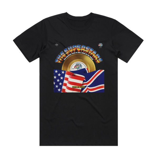 Stars on 45 The Superstars The Greatest Rock N Roll Band In The World Album Cover T-Shirt Black