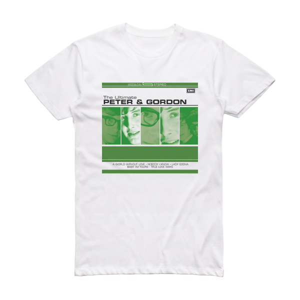 Peter and Gordon The Ultimate Peter Gordon Album Cover T-Shirt White