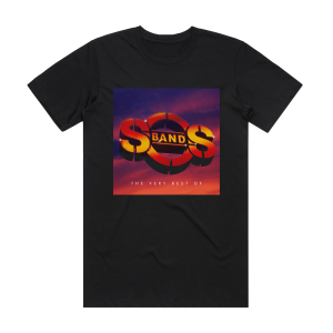 The S O S Band The Very Best Of Album Cover T-Shirt Black