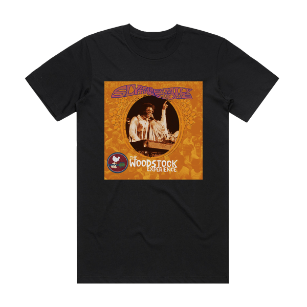 Sly and The Family Stone The Woodstock Experience 1 Album Cover T-Shirt Black