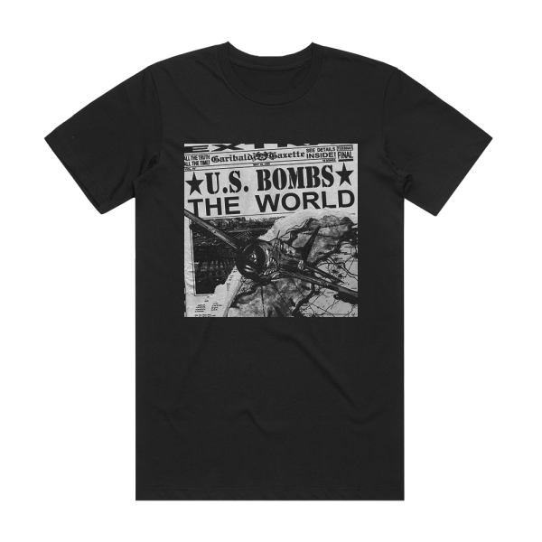 U S Bombs The World Album Cover T-Shirt Black