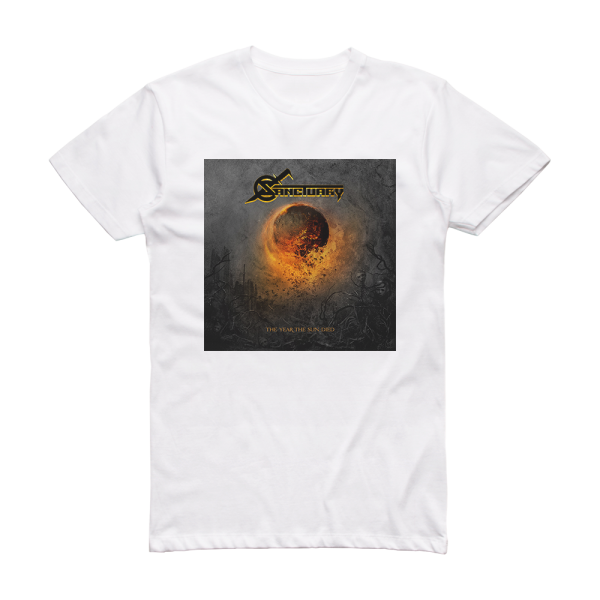 Sanctuary The Year The Sun Died Album Cover T-Shirt White