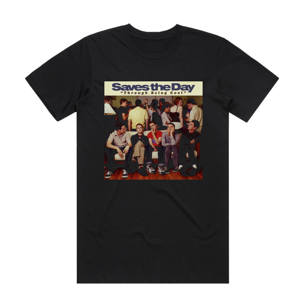 Saves the Day Through Being Cool Album Cover T-Shirt Black