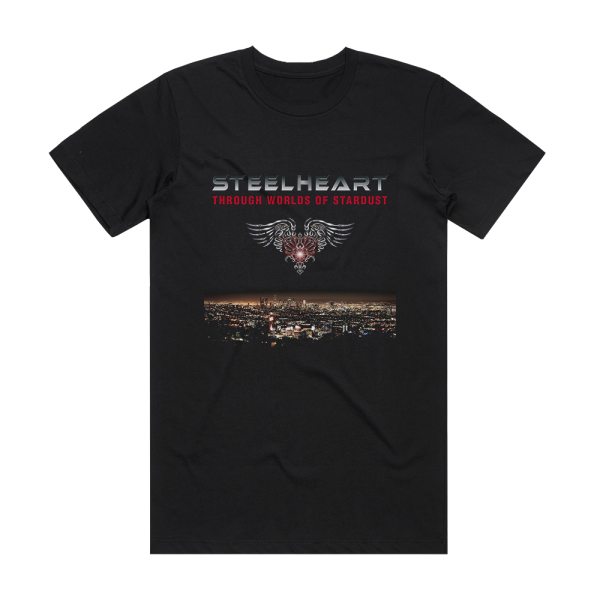 Steelheart Through Worlds Of Stardust Album Cover T-Shirt Black