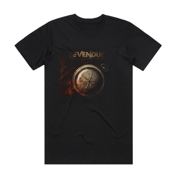 Sevendust Time Travelers Bonfires Album Cover T-Shirt Black