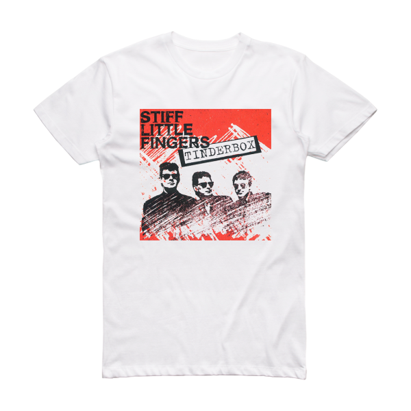 Stiff Little Fingers Tinderbox Album Cover T-Shirt White