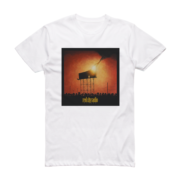 Red City Radio Titles Album Cover T-Shirt White