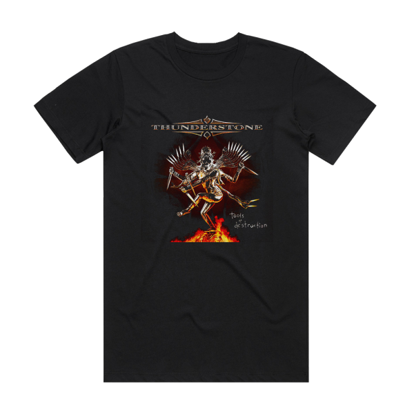 Thunderstone Tools Of Destruction Album Cover T-Shirt Black