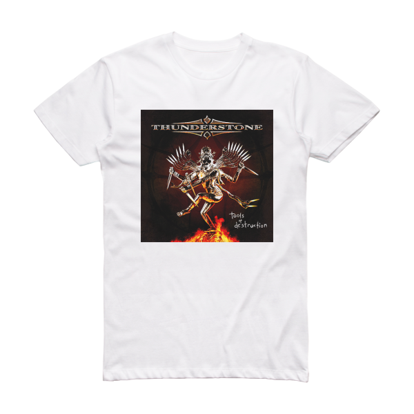 Thunderstone Tools Of Destruction Album Cover T-Shirt White