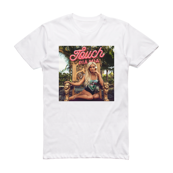 Pia Mia Touch Album Cover T-Shirt White