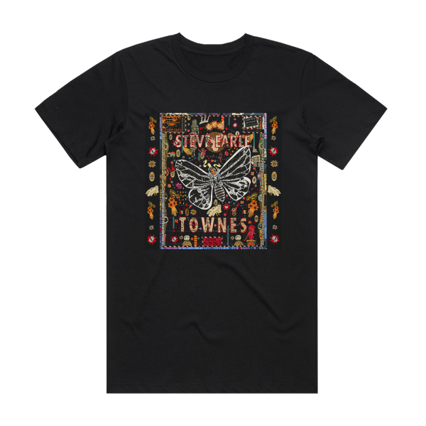 Steve Earle Townes 1 Album Cover T-Shirt Black