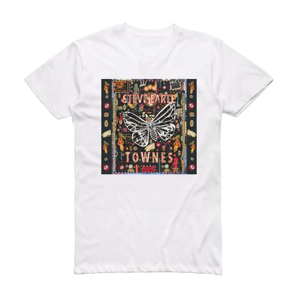 Steve Earle Townes 1 Album Cover T-Shirt White