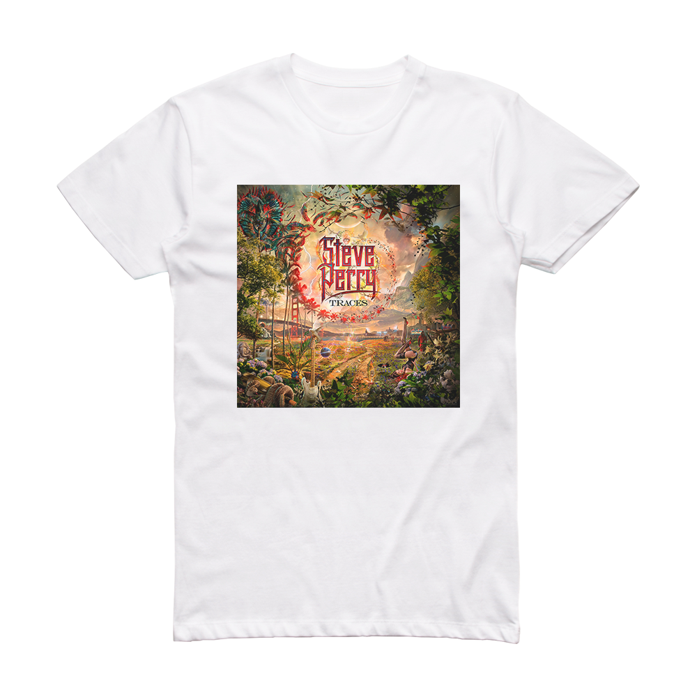Steve Perry Traces Album Cover T-Shirt White – ALBUM COVER T-SHIRTS