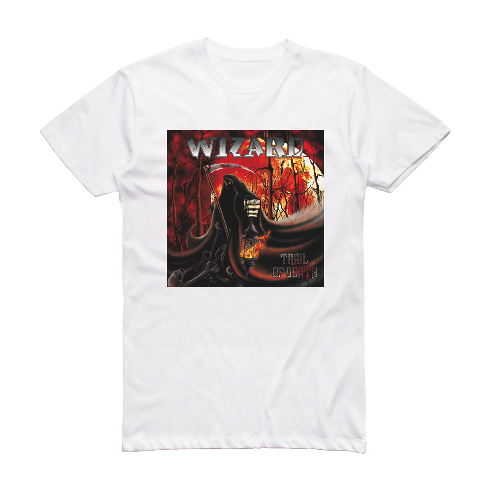 Wizard Trail Of Death Album Cover T-Shirt White – ALBUM COVER T-SHIRTS