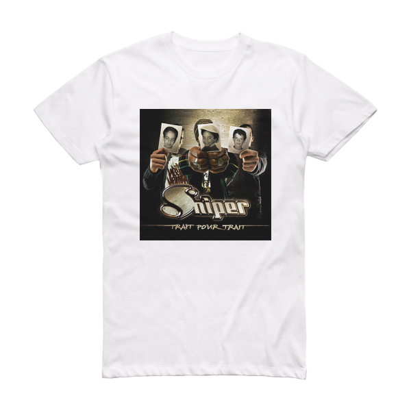 Sniper Trait Pour Trait Album Cover T-Shirt White