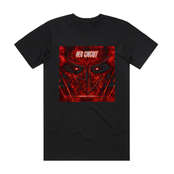Red Circuit Trance State Album Cover T-Shirt Black