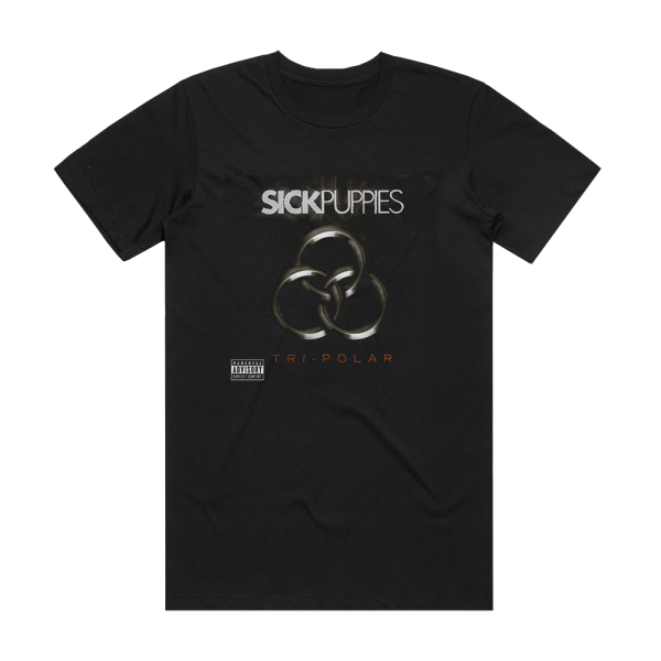 Sick Puppies Tri Polar 2 Album Cover T-Shirt Black