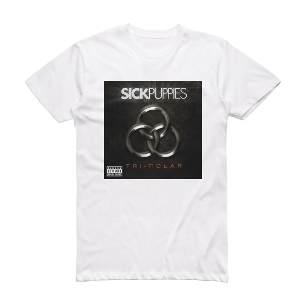 Sick Puppies Tri Polar 2 Album Cover T-Shirt White