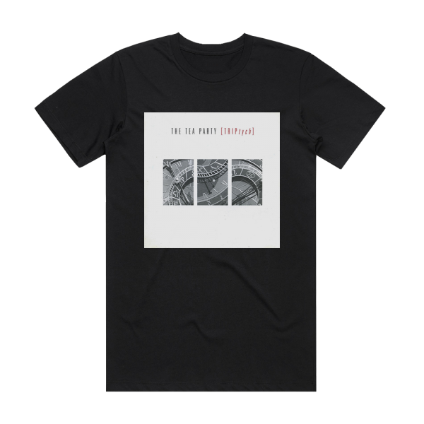 The Tea Party Triptych Album Cover T-Shirt Black