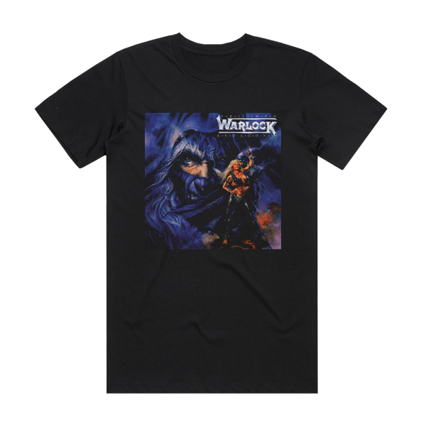 Warlock True As Steel Triumph And Agony Album Cover T-Shirt Black