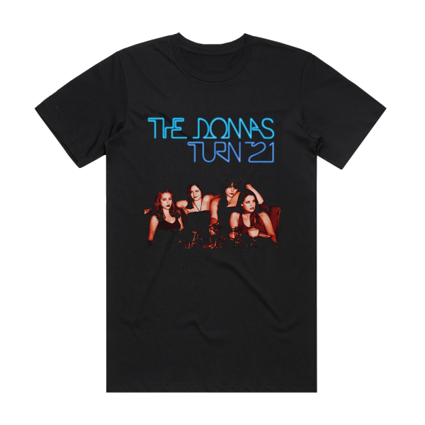 The Donnas Turn 21 Album Cover T-Shirt Black