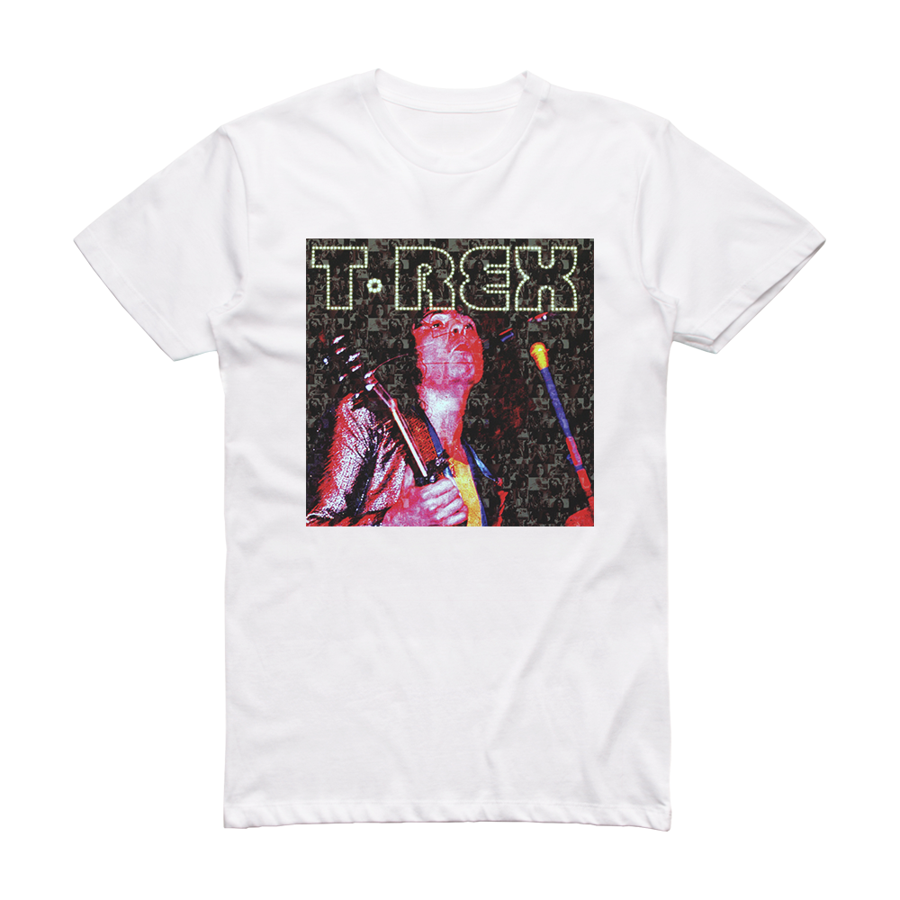 T Rex Uncaged Album Cover T-Shirt White – ALBUM COVER T-SHIRTS