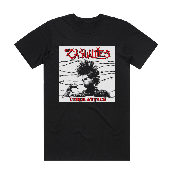 The Casualties Under Attack Album Cover T-Shirt Black