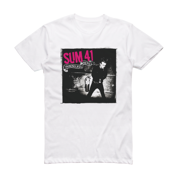 Sum 41 Underclass Hero 1 Album Cover T-Shirt White