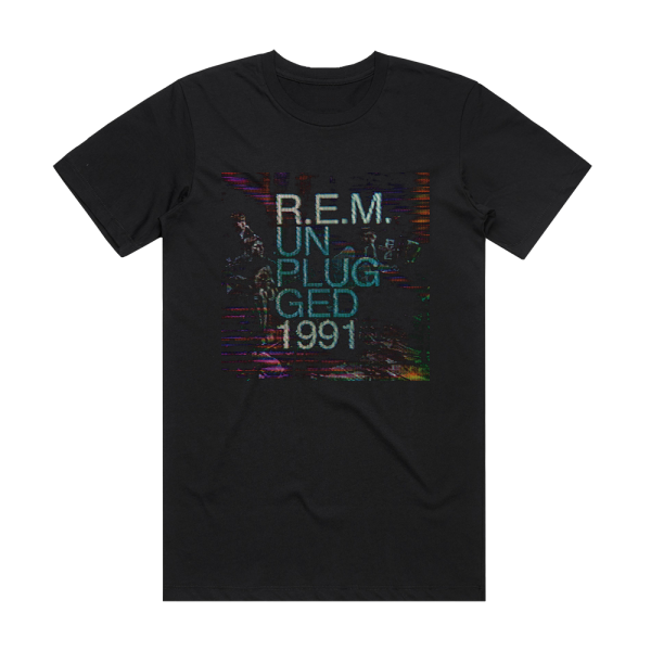 R E M Unplugged 1991 Album Cover T-Shirt Black