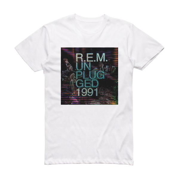 R E M Unplugged 1991 Album Cover T-Shirt White