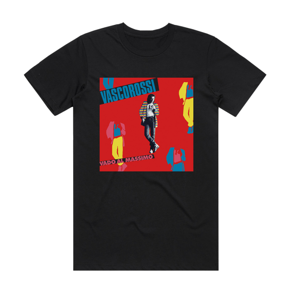 Vasco Rossi Vado Al Massimo Album Cover T-Shirt Black