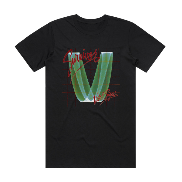 Survivor Vital Signs 1 Album Cover T-Shirt Black