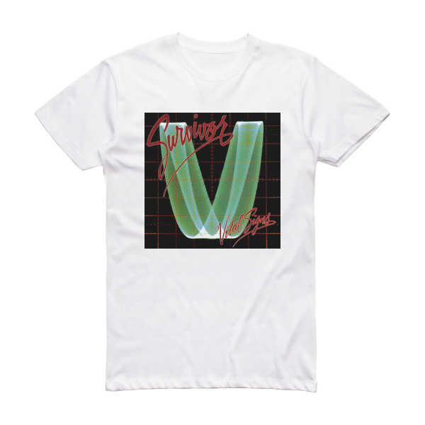 Survivor Vital Signs 1 Album Cover T-Shirt White