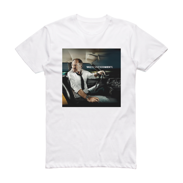 Vasco Rossi Vivere O Niente Album Cover T-Shirt White