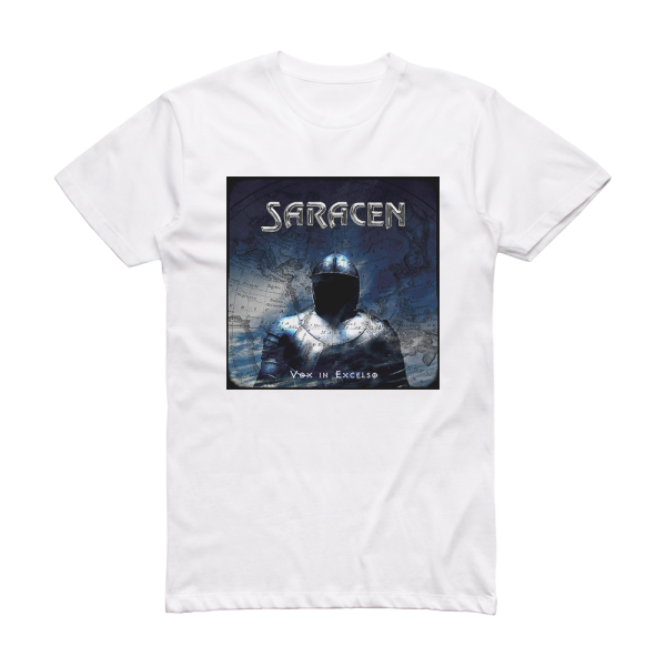 Saracen Vox In Excelso Album Cover T-Shirt White