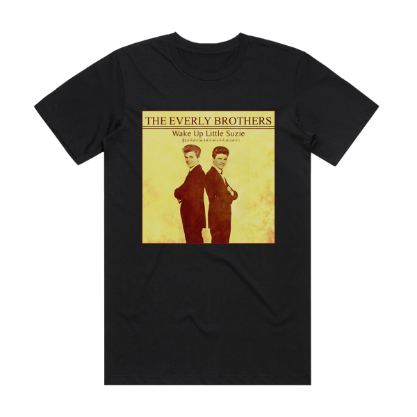 The Everly Brothers Wake Up Little Susie Album Cover T-Shirt Black