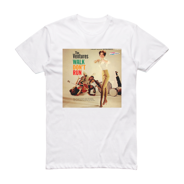 The Ventures Walk Dont Run 1 Album Cover T-Shirt White