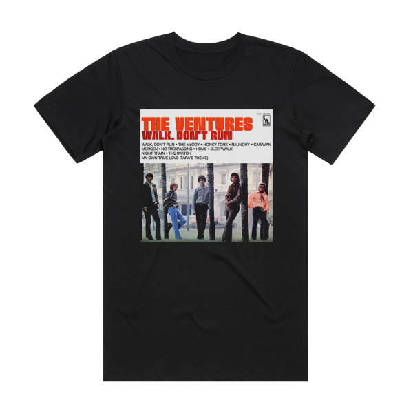 The Ventures Walk Dont Run 2 Album Cover T-Shirt Black