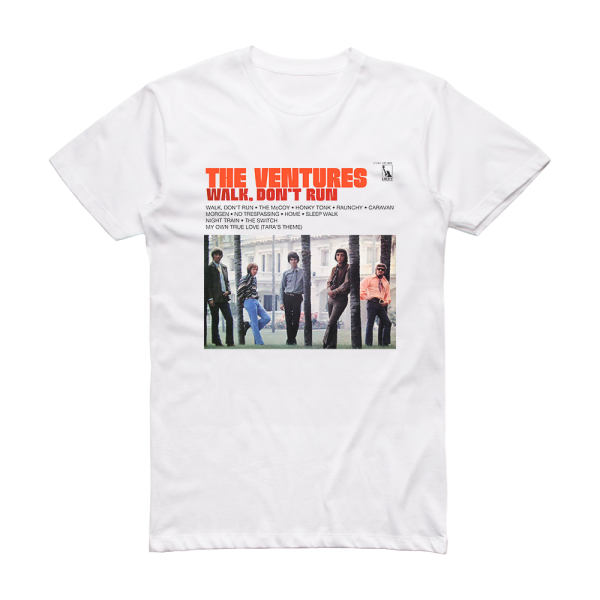 The Ventures Walk Dont Run 2 Album Cover T-Shirt White