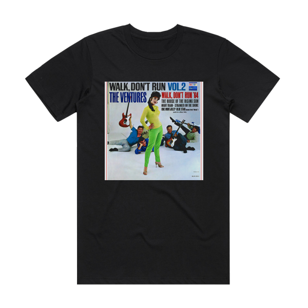 The Ventures Walk Dont Run Volume 2 Album Cover T-Shirt Black