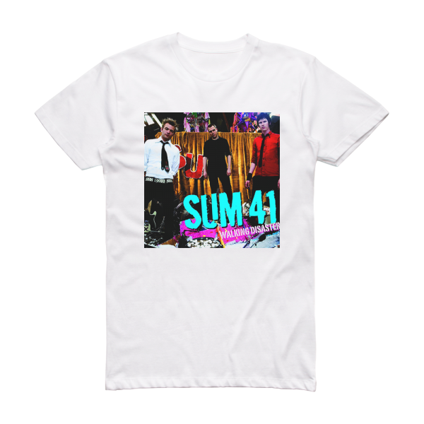 Sum 41 Walking Disaster 1 Album Cover T-Shirt White