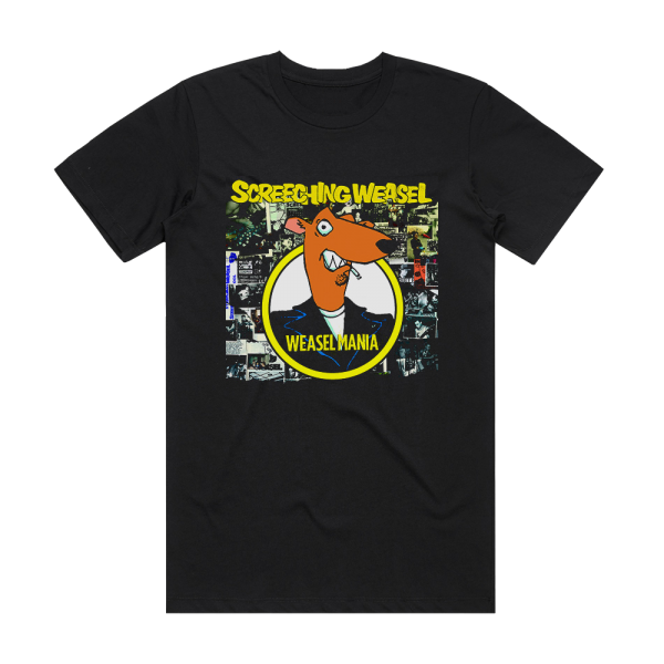 Screeching Weasel Weasel Mania Album Cover T-Shirt Black