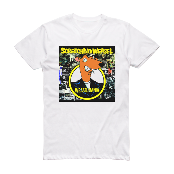 Screeching Weasel Weasel Mania Album Cover T-Shirt White