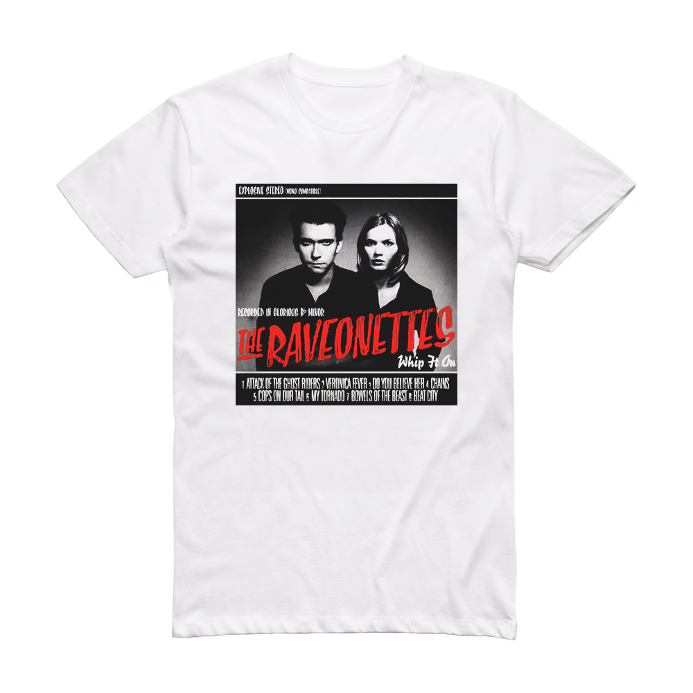 The Raveonettes Whip It On Album Cover T-Shirt White – ALBUM COVER T-SHIRTS