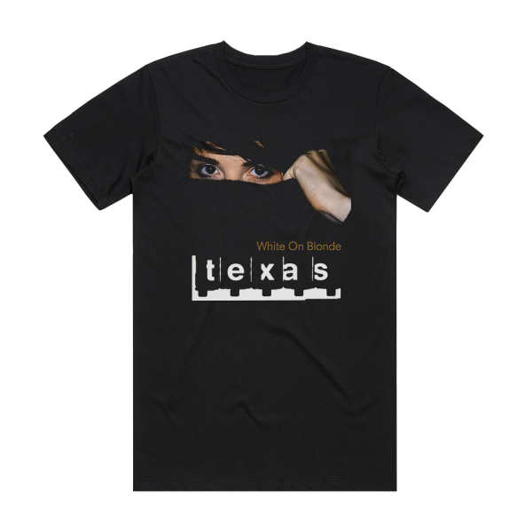Texas White On Blonde Album Cover T-Shirt Black