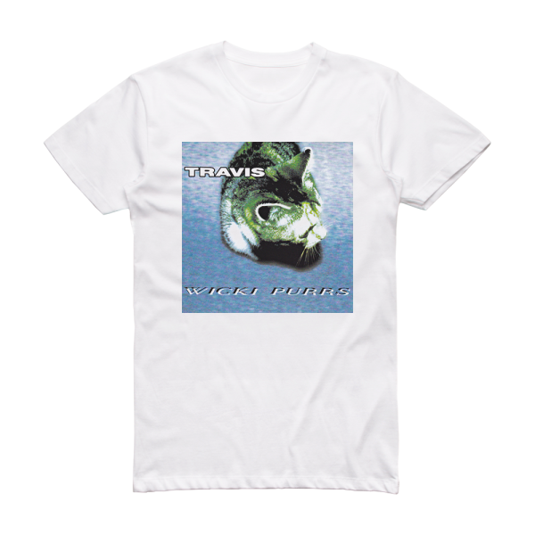 Travis Wicky Purrs Album Cover T-Shirt White