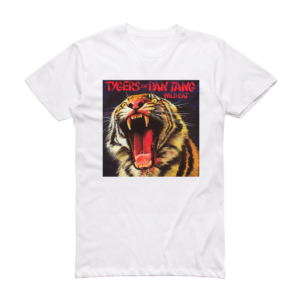 Tygers of Pan Tang Wild Cat 1 Album Cover T-Shirt White