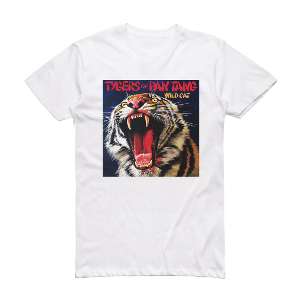 Tygers of Pan Tang Wild Cat 2 Album Cover T-Shirt White